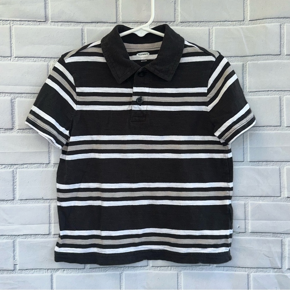 👕Old Navy👕 Gray Striped Collared Shirt